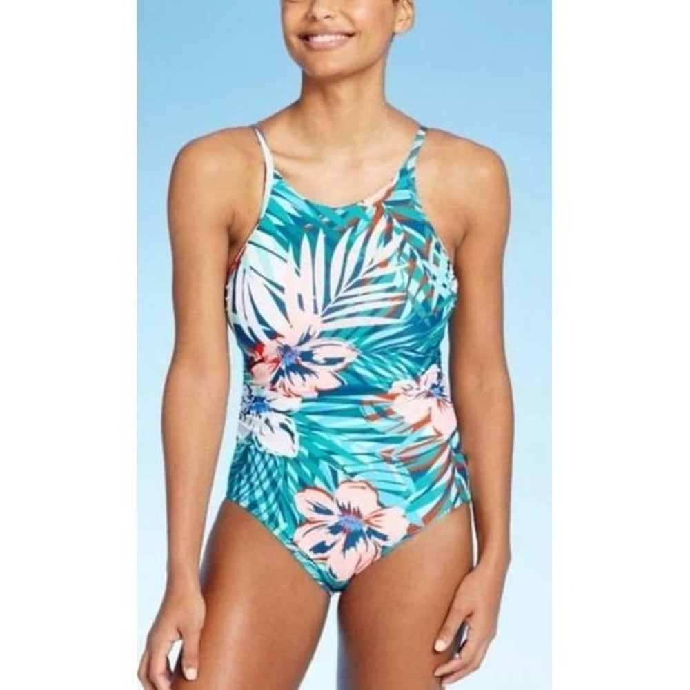 NWT Kona Sol One piece floral swimsuit size large (12-14)‎